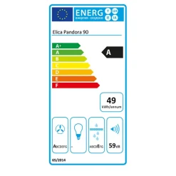 Hotte plan de travail Elica escamotable PANDORA noir 90 cm - Version recyclage