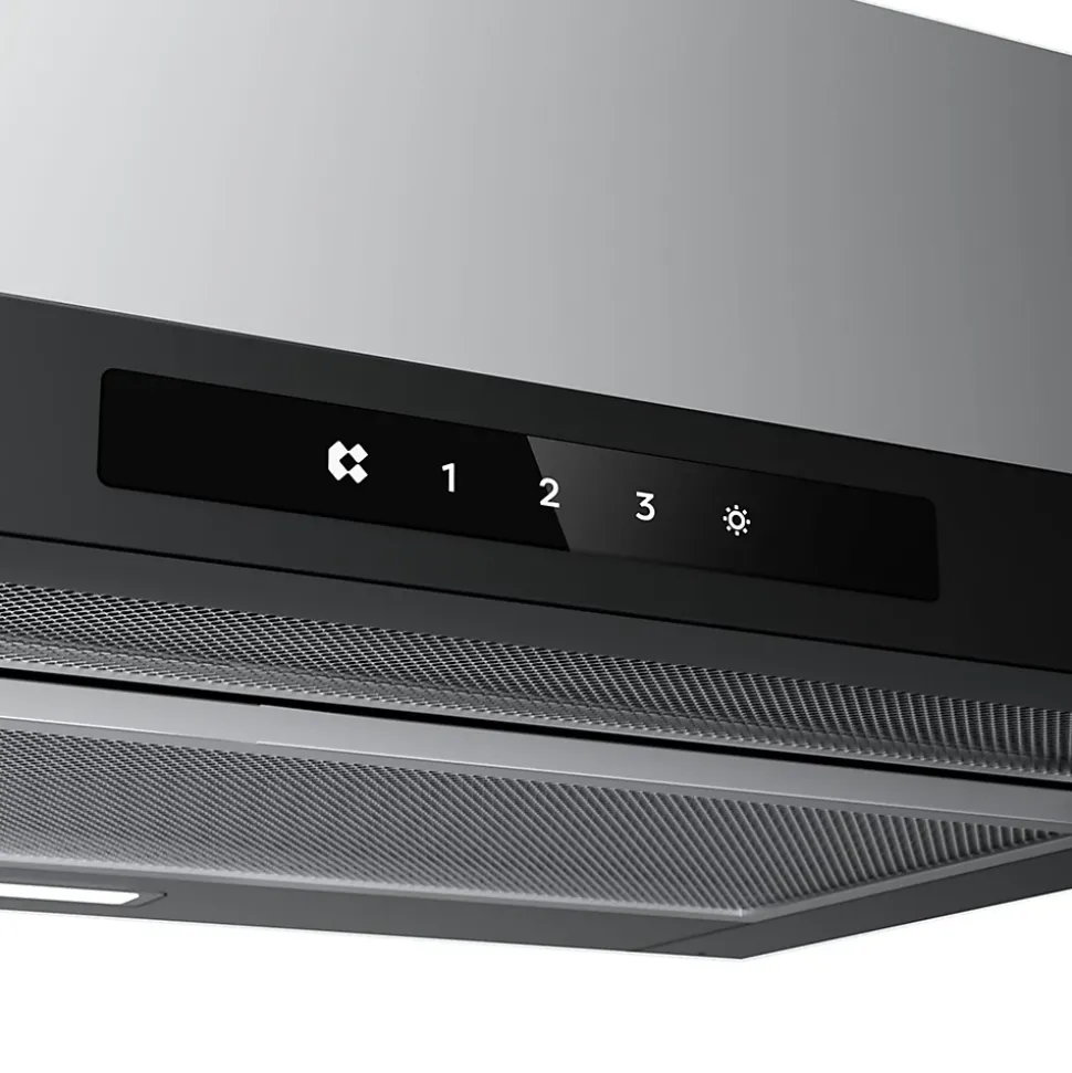 Hotte tiroir encastrable 60cm 580m3/h 3 vitesses tactile évacuation ou recyclage noir Ciarra CD6909AB