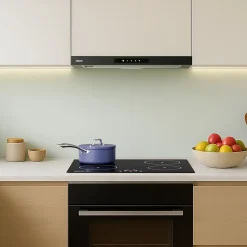 Hotte tiroir encastrable 60cm 580m3/h 3 vitesses tactile évacuation ou recyclage noir Ciarra CD6909AB