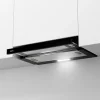 Hotte tiroir encastrable 60cm 370m3/h 2 vitesses téléscopique évacuation ou recyclage noir Ciarra CD6906DB