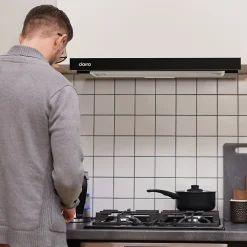 Hotte tiroir encastrable 60cm 370m3/h 2 vitesses téléscopique évacuation ou recyclage noir Ciarra CD6906DB