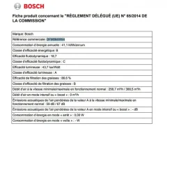 Hotte télescopique 60cm 389m3/h argent métallisé Bosch DFM064W54 série 2