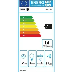 Hotte visière 60cm 189m3/h blanc Fagor FHC14200B