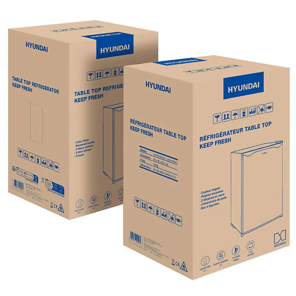 Hyundai -Réfrigerateur Table Top KEEP FRESH 90L porte réversible