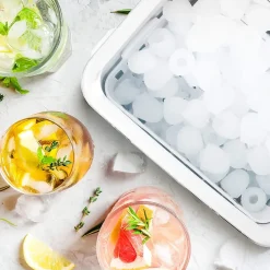 ICM120 WE Machine à glaçons automatique 120W 9 cubes 7 à 9 min Panier 600 g Réservoir 1,5 litre Boisson fraîche Cocktail Duronic