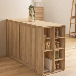 Ilot central Abana bois clair - Beige- 5five