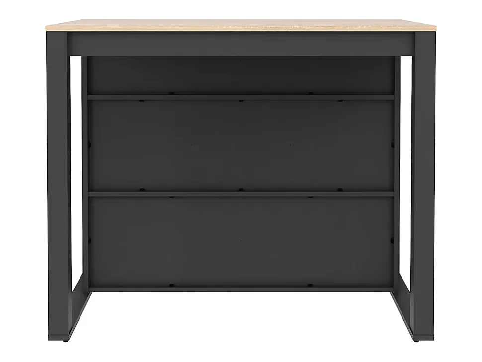 Ilot central de cuisine avec 7 niches - Naturel et anthracite - OPOLE