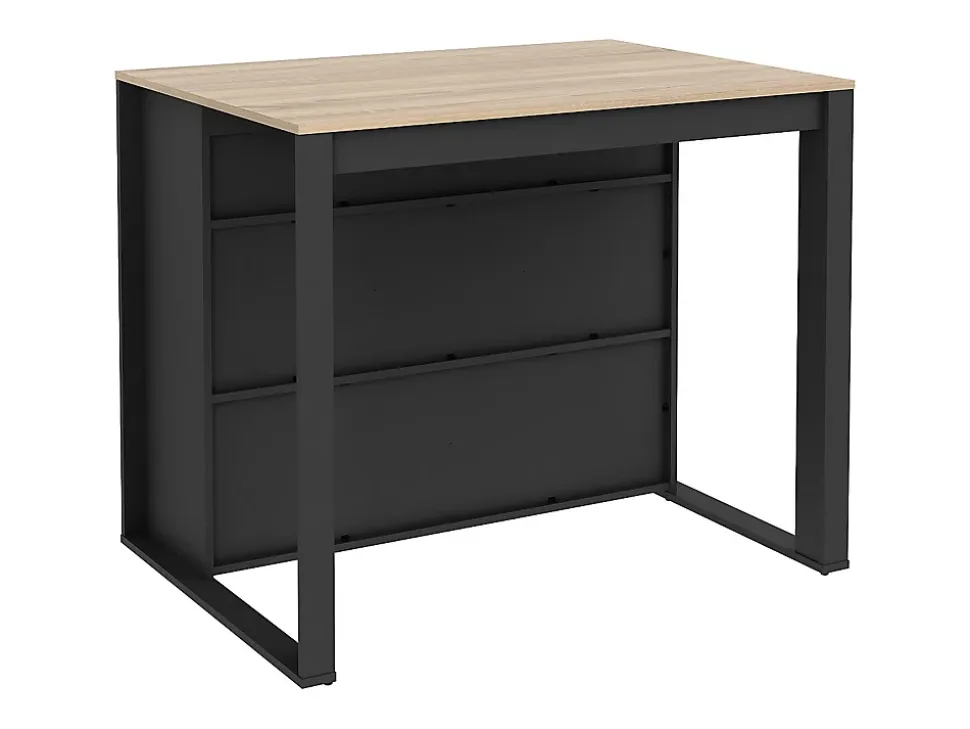 Ilot central de cuisine avec 7 niches - Naturel et anthracite - OPOLE