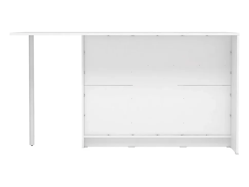 Ilot central de cuisine avec 2 portes, 1 tiroir et 2 niches - Blanc - TUNORI