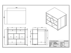 Ilot central de cuisine avec 7 niches - Blanc et naturel - OPOLE