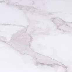 Ilot central IVO 100 cm bois noir avec plan de travail effet marbre ALASKA