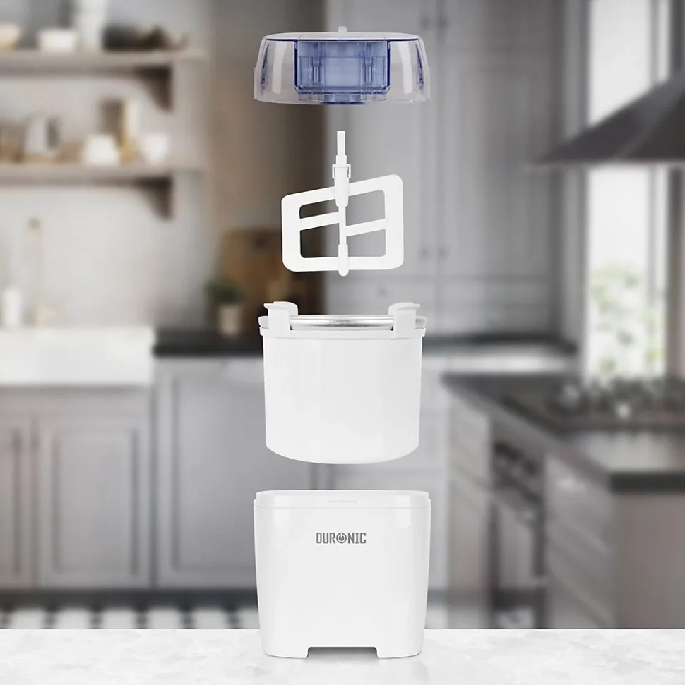 IM540 Sorbetière électrique Capacité de 1,5 litre Cuve en inox Turbine Desserts glaces yaourts glacés faits maison Duronic