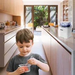 IM540 Sorbetière électrique Capacité de 1,5 litre Cuve en inox Turbine Desserts glaces yaourts glacés faits maison Duronic