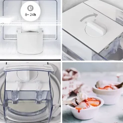 IM540 Sorbetière électrique Capacité de 1,5 litre Cuve en inox Turbine Desserts glaces yaourts glacés faits maison Duronic