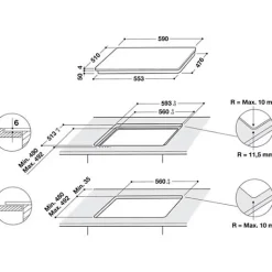 INDESIT Table induction 3 zones IS33Q60NE