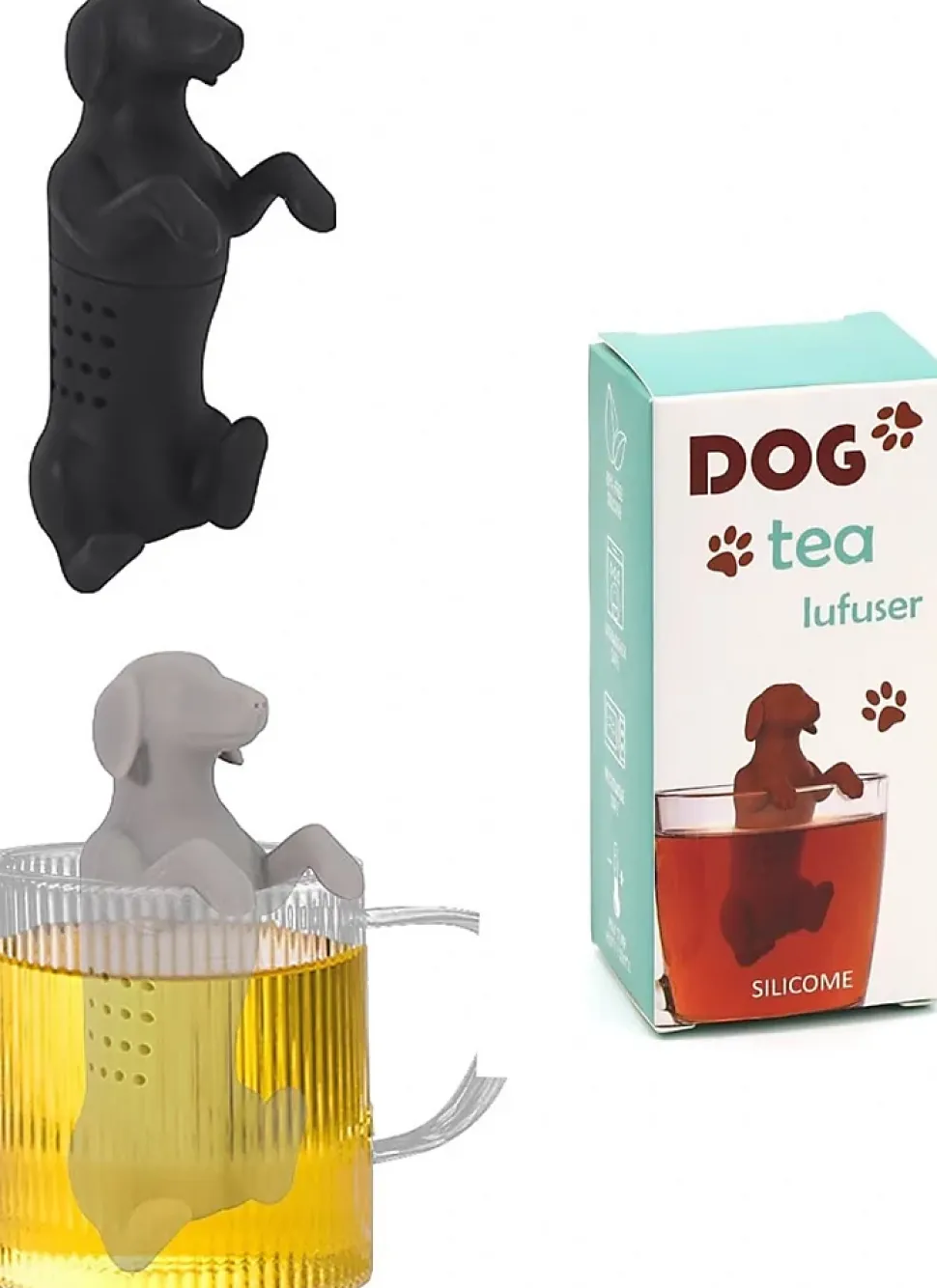 Infuseur à thé chiot en silicone 3D
