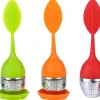 Infuseur à Thé Silicone et Acier Inoxydable Feuille
