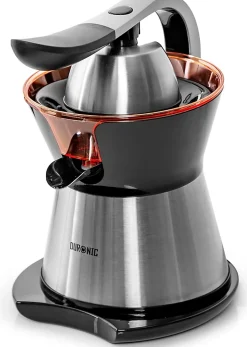 JE304 Presse agrumes 300W Capacité 400 ml Filtre réglable Poignée en aluminium Jus oranges citrons agrume frais Duronic