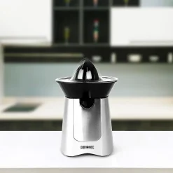 JE6 SR Presse agrume électrique 100W Bec verseur 2 cônes interchangeables jus oranges citrons agrume frais Duronic