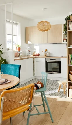 Joue de finition caisson bas Goodhome Stevia et Garcinia Blanc H. 90 cm x l. 61 cm x Ep. 18 mm