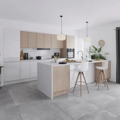 Joue de finition pour colonne XL électroménager Goodhome Chia chêne clair H. 240 cm x l. 61 cm x Ep. 18 mm