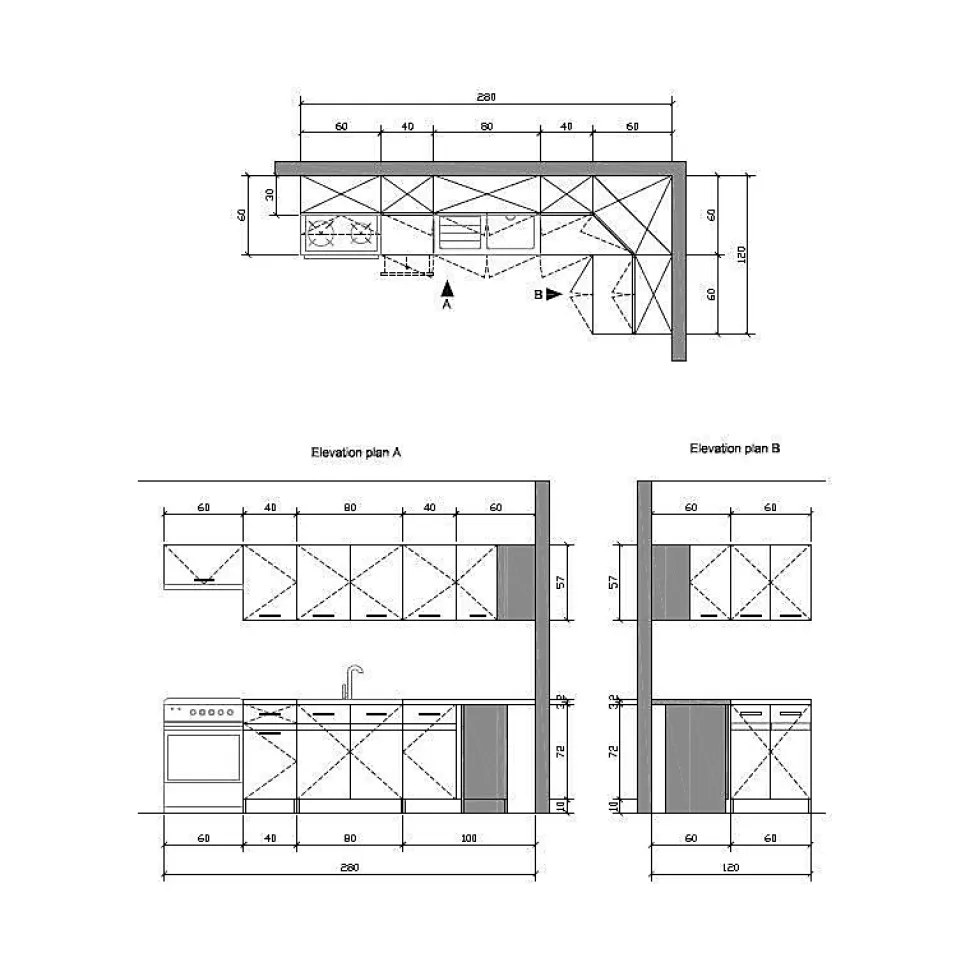 JUNONA Cuisine d'angle complete 340cm - 10 éléments - Plan de travail inclus - Blanc brillant