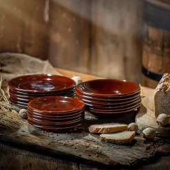 KADAX Assiette à dessert 19 cm pour gâteau, grès, 2 pcs