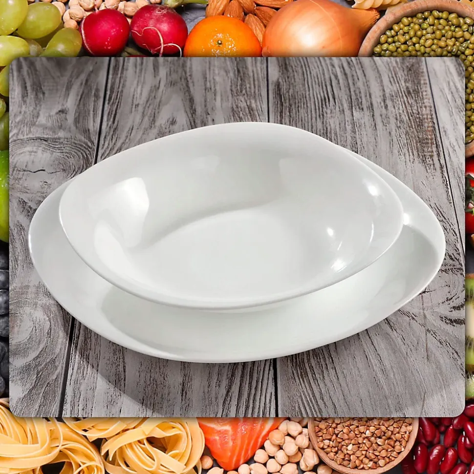 KADAX Assiette creuse 23 cm Blanc 6 pcs