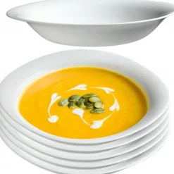KADAX Assiette creuse 23 cm Blanc 6 pcs