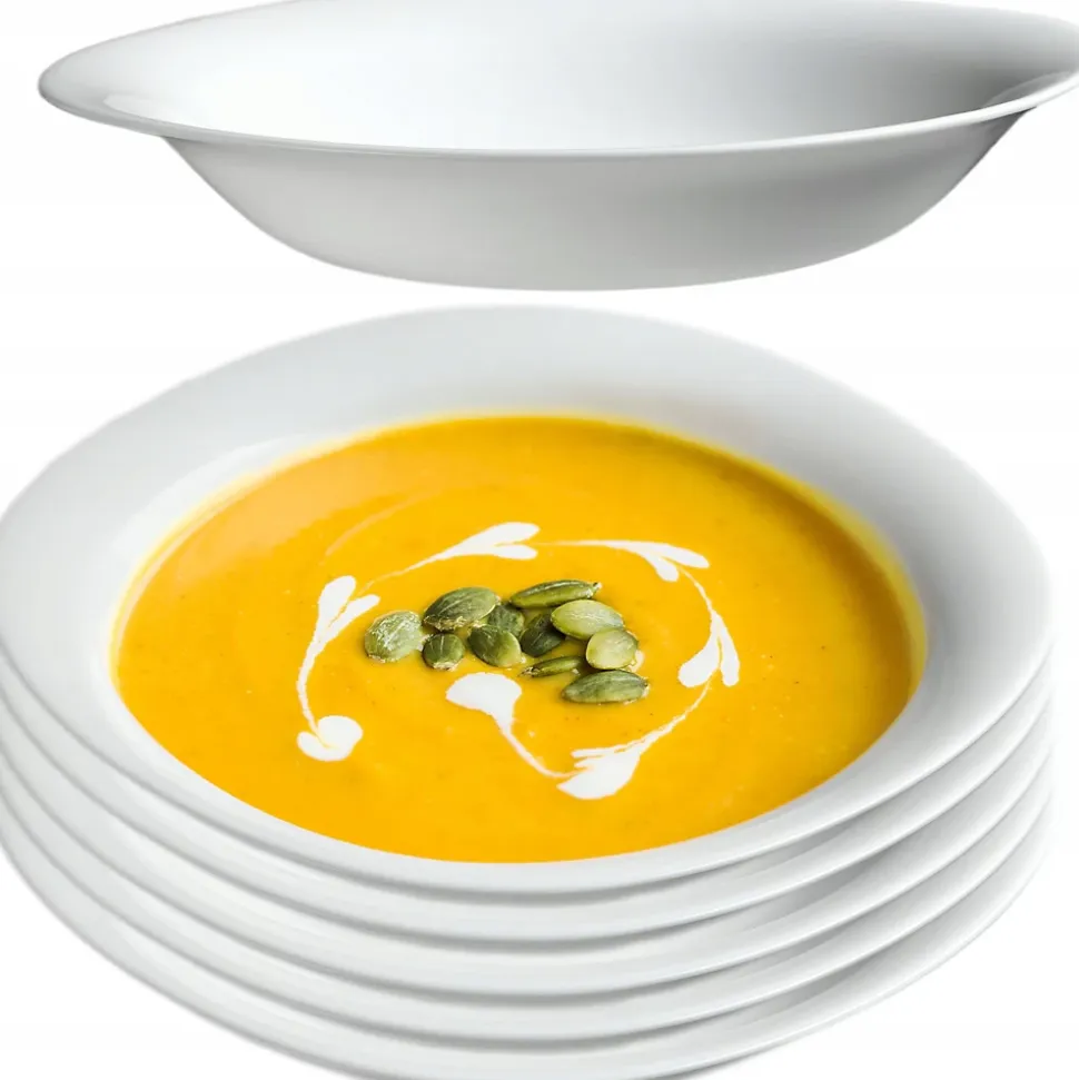 KADAX Assiette creuse 23 cm Blanc 6 pcs