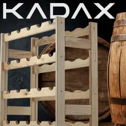KADAX Casier à bouteilles de vin en bois 20 bouteilles Étagère à alcool