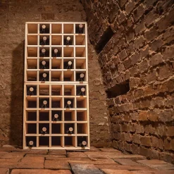 KADAX Casier à Vin Échiquier en Bois Marron Clair 2 pcs