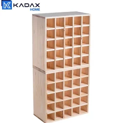 KADAX Casier à Vin Échiquier en Bois Marron Clair 2 pcs