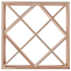 KADAX Casier à vin en grille en bois marron clair