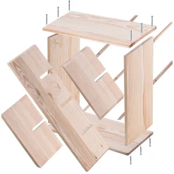 KADAX Casier à Vin Grille en Bois Marron Clair 2 pcs