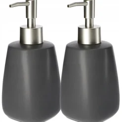 KADAX Distributeur de Savon Gel Liquide gris 2 x 400 ml