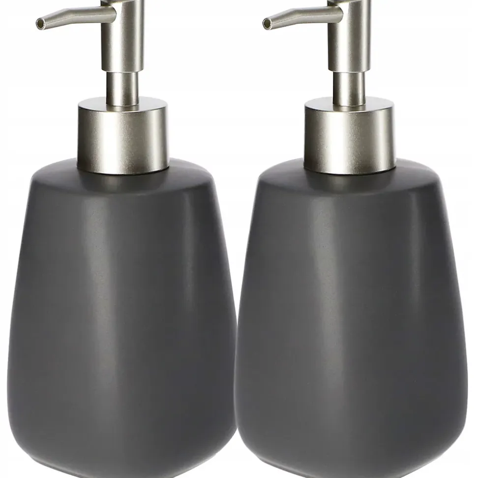 KADAX Distributeur de Savon Gel Liquide gris 2 x 400 ml