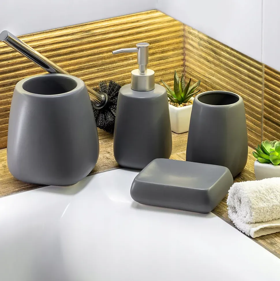 KADAX Distributeur de Savon Gel Liquide gris 2 x 400 ml