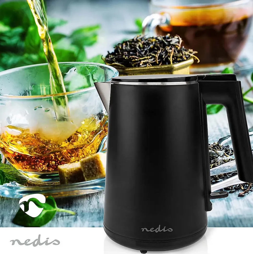 KAWK360EBK Bouilloire électrique 1L Plastique Noir NEDIS