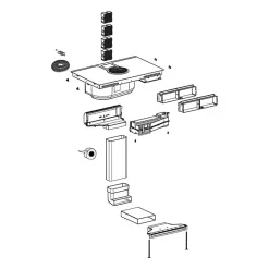 Kit cheminée évacuation - Kit de conversion extraction vers recyclage KIT0130427A Elica NIKOLATESLA