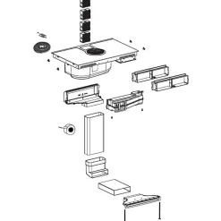 Kit cheminée évacuation - Kit de conversion extraction vers recyclage KIT0130427A Elica NIKOLATESLA