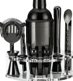 Kit Cocktail 12 Pièces avec Support Noir