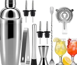 Kit Cocktail 10 Pièces en Acier Inoxydable