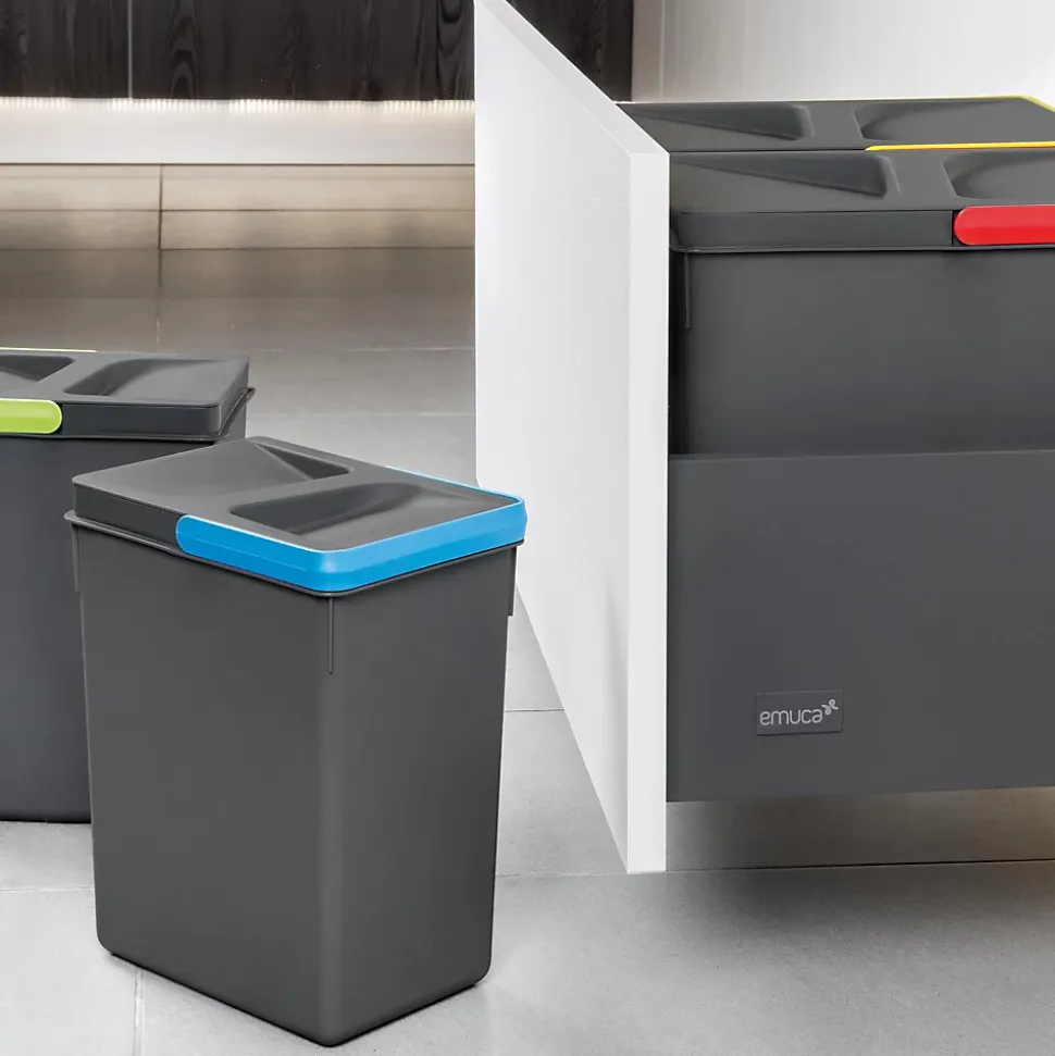 Kit de poubelles de cuisine avec base 2 bacs de 12 litres Recycle