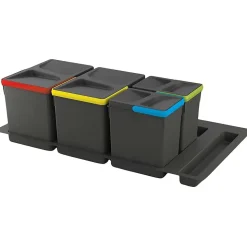 Kit de poubelles de cuisine avec base 2 bacs de 12 litres Recycle