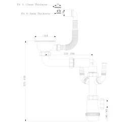 Kit de vidage A manuel évier avec panier acier inoxydable 1 bac