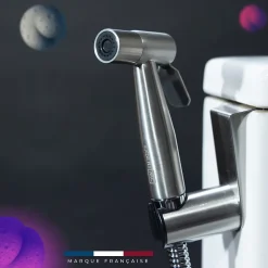 Kit Douchette WC avec Robinet 3 voies (Brevet Déposé) - Marque Française - Qualité supérieure - Expert WC