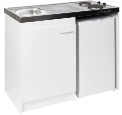 Kitchenette complète électrique blanc H.96,5 x l.120 cm