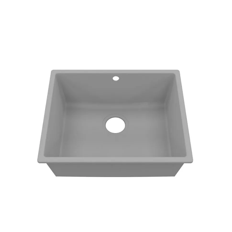 Kitchenette K08 - 120 cm - Façades : Blanc - Plan de travail : Noir texturé - Crédences : Non - Evier Gris