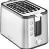 KRUPS KH442D10 Control Line Grille-pain inox, Toaster 2 fentes larges, Remontee extra haute, Fonctions rechauffage et decongelat